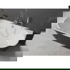 Mexen Oválna voľne stojaca priestranná vaňa 180 x 80 cm, biela/čierna, prepad chrom - 52671808075-01
