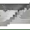 Mexen Oválna voľne stojaca priestranná vaňa 180 x 80 cm, biela/čierna, prepad chrom - 52671808075-01