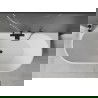 Mexen Oválna voľne stojaca priemyselná vaňa 180 x 80 cm, biela/čierna, prepad čierny - 52671808075-70