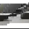 Mexen Oválna voľne stojaca priemyselná vaňa 180 x 80 cm, biela/čierna, odtok gun gray brúsený - 52671808075-66