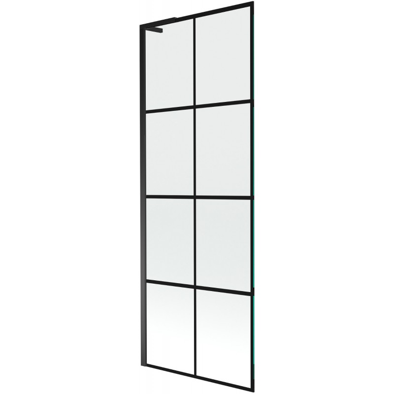 Mexen Next L vaňová zástenka 1-krídlová 70 x 150 cm, čierna mriežka, čierna - 895-070-000-03-77-70