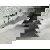 Mexen Volta voľne stojaca priemyselná vaňa 170 x 75 cm, biela, čierny prepad - 51131707500-70