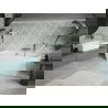 Mexen Volta voľne stojaca priemyselná vaňa 150 x 75 cm, biela, odtok gun metal - 51131507500-95