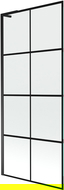 Mexen Next L vaňová zábrana 1-krídlová 80 x 150 cm, čierny vzor, čierna - 895-080-000-03-77-70