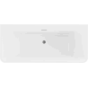 Mexen Volta voľne stojaca vaňa pozdĺžna 170 x 75 cm, biela, prepad gun metal - 51131707500-95