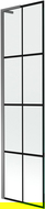 Mexen Next L vaňová zástena 1-krídlová 50 x 150 cm, čierny vzor, gun metal - 895-050-000-03-77-95
