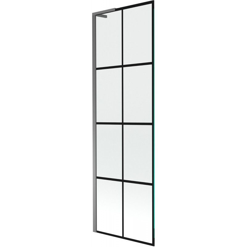 Mexen Next L vaňová zástena jednokrídlová 60 x 150 cm, čierny vzor, gun metal - 895-060-000-03-77-95