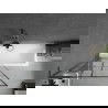 Mexen Next L paraván na vaňu 1-krídlový 90 x 150 cm, čierny vzor, gun metal - 895-090-000-03-77-95