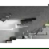 Mexen Next L sprchová stena 1-krídlová 60 x 150 cm, čierny vzor, brúsený nikel - 895-060-000-03-77-97