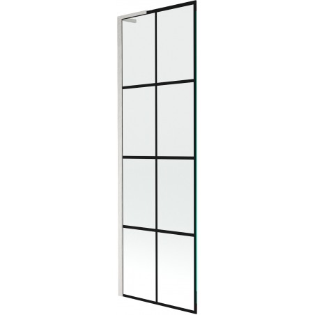 Mexen Next L sprchová stena 1-krídlová 60 x 150 cm, čierny vzor, brúsený nikel - 895-060-000-03-77-97