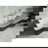 Mexen Volta voľne stojaca priemyselná vaňa 170 x 75 cm, biela/čierna, prepad chróm - 51131707575-01