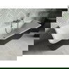 Mexen Volta voľne stojaca priemyselná vaňa 170 x 75 cm, biela/čierna, matný gun gray - 51131707575-66