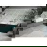 Mexen Volta voľne stojaca priemyselná vaňa 170 x 75 cm, biela/čierna, matný gun gray - 51131707575-66
