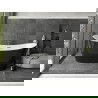 Mexen Montana voľne stojaca vaňa 180 x 80 cm, biela/čierna, preliv gun gray brúsený - 52011808075-66