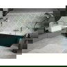 Mexen Volta voľne stojaca priemerná vaňa 150 x 75 cm, biela/čierna, prepad gun metal - 51131507575-95