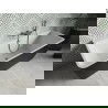 Mexen Volta voľne stojaca priemerná vaňa 150 x 75 cm, biela/čierna, prepad gun metal - 51131507575-95