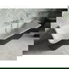 Mexen Volta voľne stojaca priemyselná vaňa 170 x 75 cm, biela/čierna, prepad z kartáčovanej niklovanej - 51131707575-97