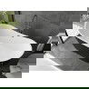 Mexen Montana voľne stojaca vaňa 180 x 80 cm, biela/čierna, prepad gun metal - 52011808075-95