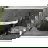 Mexen Montana voľne stojaca vaňa 180 x 80 cm, biela/čierna, prepad gun metal - 52011808075-95
