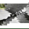 Mexen Montana voľne stojaca vaňa 180 x 80 cm, biela/čierna, prepad brúsený nikel - 52011808075-97