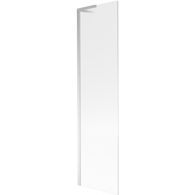 Mexen Next L vaňový paraván 1-krídlový 50 x 150 cm, prúžky, chróm - 895-050-000-03-09-01