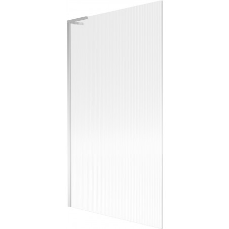 Mexen Next L paraván na vaňu 1-krídlový 100 x 150 cm, prúžky, chróm - 895-100-000-03-09-01
