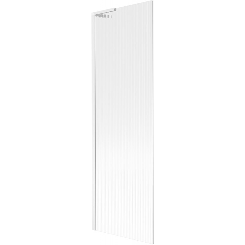 Mexen Next L vaňová zástenka 1-krídlová 60 x 150 cm, prúžky, biela - 895-060-000-03-09-20