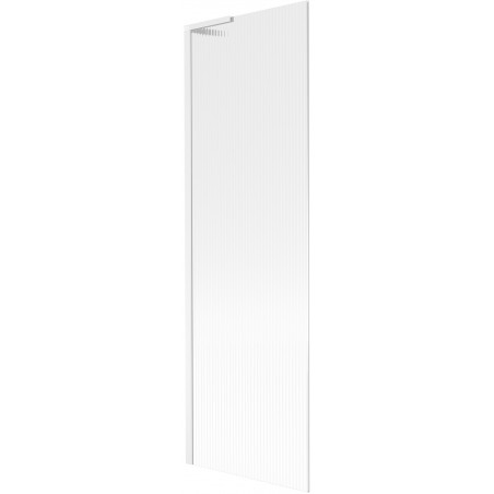 Mexen Next L vaňová zástenka 1-krídlová 60 x 150 cm, prúžky, biela - 895-060-000-03-09-20