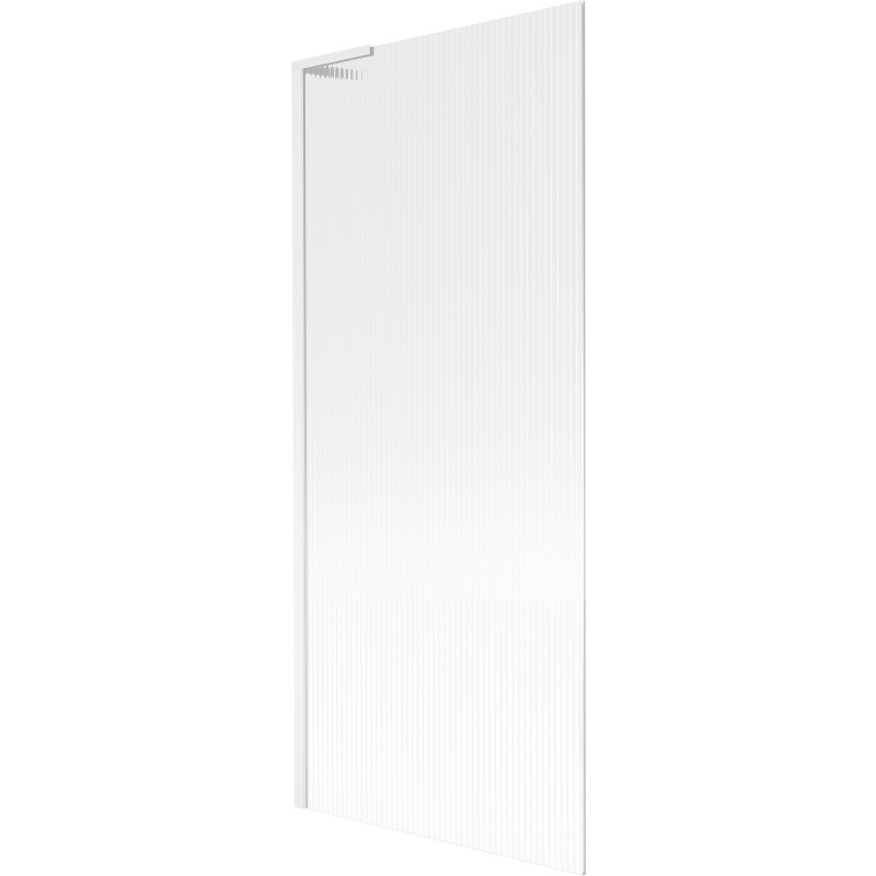 Mexen Next L vaňová zástená 1-krídlová 80 x 150 cm, prúžky, biela - 895-080-000-03-09-20
