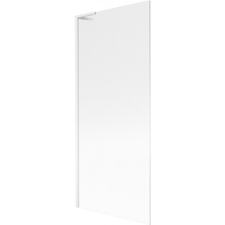 Mexen Next L vaňová zástená 1-krídlová 80 x 150 cm, prúžky, biela - 895-080-000-03-09-20