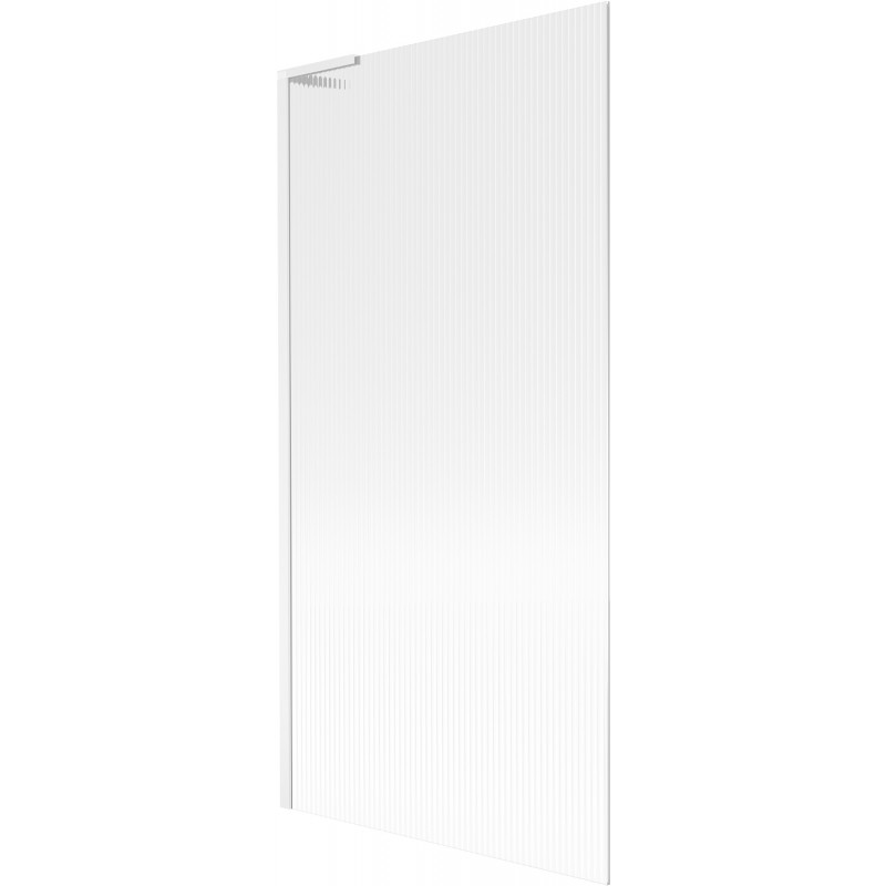 Mexen Next L vaňová zástena 1-krídlová 90 x 150 cm, prúžky, biela - 895-090-000-03-09-20