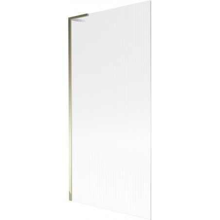 Mexen Next L sprchová zástena 1-krídlová 90 x 150 cm, pruhovaná, zlatá - 895-090-000-03-09-50