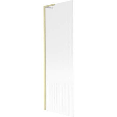 Mexen Next L vaničková zástena 1-krídlová 60 x 150 cm, prúžky, zlatý brúsený - 895-060-000-03-09-55