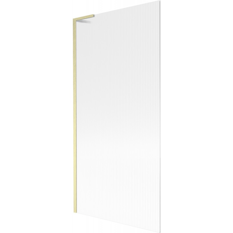 Mexen Next L vaňová zástena 1-krídlová 90 x 150 cm, pásiky, zlaté kartáčované - 895-090-000-03-09-55