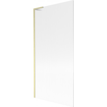 Mexen Next L vaňová zástena 1-krídlová 90 x 150 cm, pásiky, zlaté kartáčované - 895-090-000-03-09-55