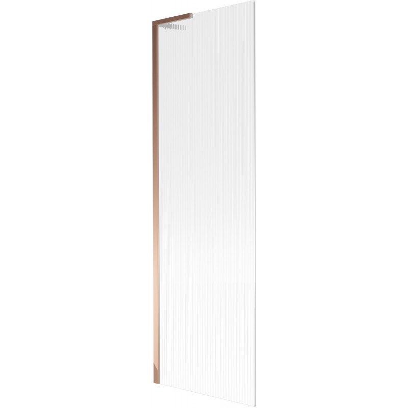 Mexen Next L sprchový záves 1-krídlový 60 x 150 cm, pásiky, ružové zlato - 895-060-000-03-09-60
