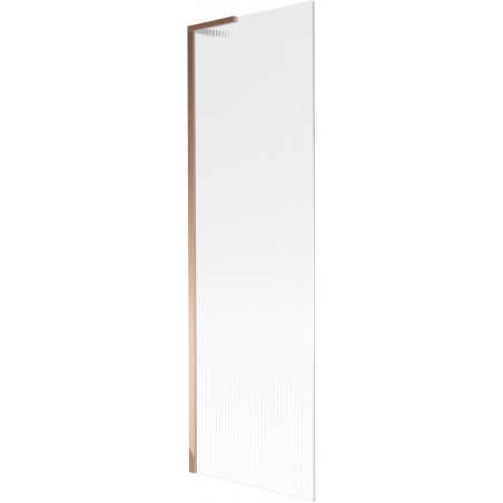 Mexen Next L sprchový záves 1-krídlový 60 x 150 cm, pásiky, ružové zlato - 895-060-000-03-09-60