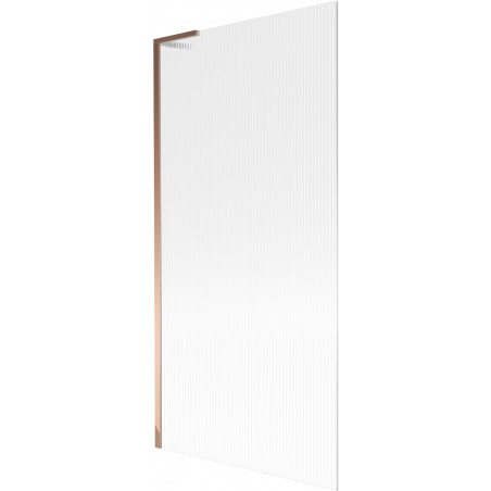 Mexen Next L vaňová zástena 1-krídlová 90 x 150 cm, prúžky, ružové zlato - 895-090-000-03-09-60