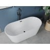Mexen Luna voľne stojaca vaňa 150 x 75 cm, biela, čierny prepad - 52031507500-70