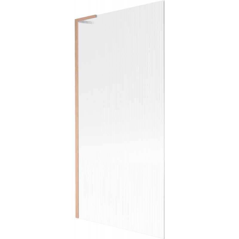 Mexen Next L vaňová zástenka 1-krídlová 90 x 150 cm, pásik, kartáčovaná meď - 895-090-000-03-09-65
