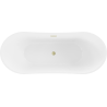 Mexen Celia voľne stojaca vaňa 170 x 75 cm, biela, prepad zlatý kartáčovaný - 52331707500-55