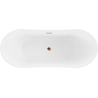 Mexen Celia voľne stojaca vaňa 170 x 75 cm, biela, prepad rose gold - 52331707500-60