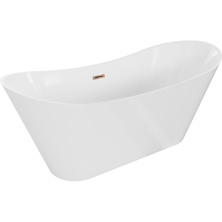 Mexen Celia voľne stojaca vaňa 170 x 75 cm, biela, prepad rose gold - 52331707500-60