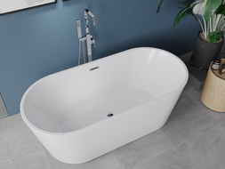 Mexen Luna voľne stojaca vaňa 170 x 80 cm, biela, prepad chróm - 52031708000-01