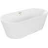 Mexen Luna voľne stojaca vaňa 180 x 80 cm, biela, prepad zlatý - 52031808000-50