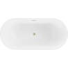 Mexen Luna voľne stojaca vaňa 170 x 80 cm, biela, prepad z brúseného zlata - 52031708000-55