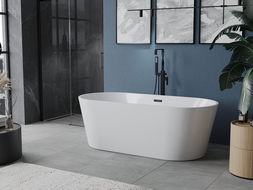 Mexen Luna voľne stojaca vaňa 180 x 80 cm, biela, prepad čierny - 52031808000-70