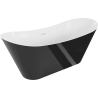 Mexen Celia samostatne stojaca vaňa 170 x 75 cm, biela/čierna, biely preliv - 52331707575-20
