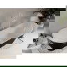 Mexen Celia voľne stojaca vaňa 170 x 75 cm, biela/čierna, prepad biely - 52331707575-20