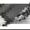 Mexen Next L vaňová zábrana 1-krídlová 50 x 150 cm, prúžky, gun gray brúsená - 895-050-000-03-09-66